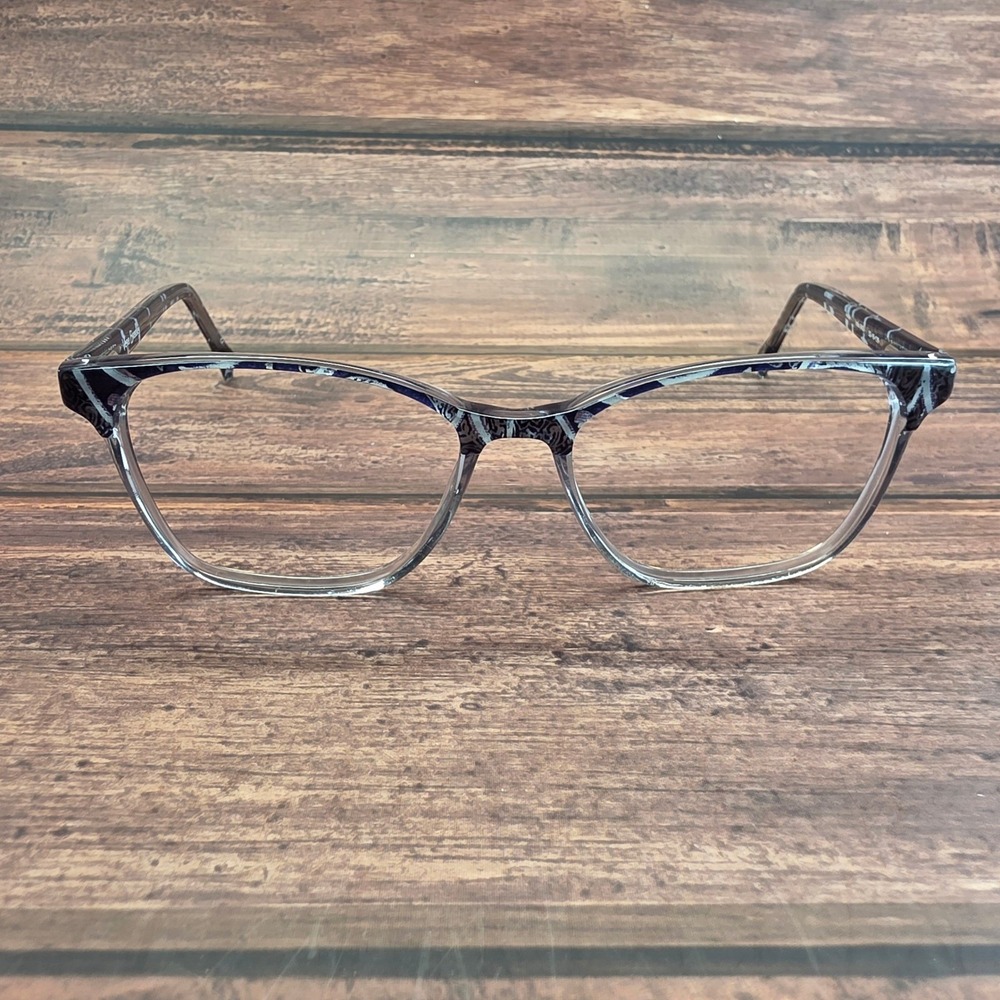 Vera Bradley Andie Indio Eyeglass Frames‎ Black Grey Clear Cat Eye 52-16-135